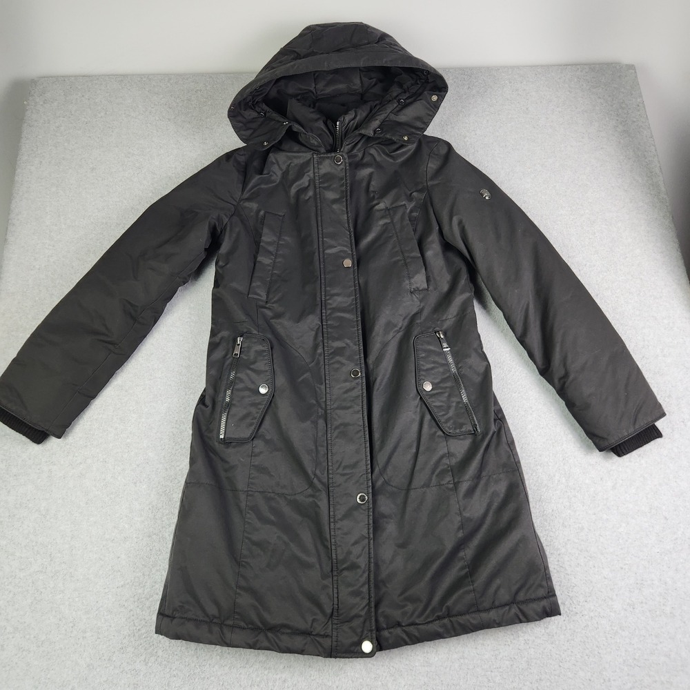 1 Madison Expedition Hooded Parka Coat Women S Black Heritage Collection Quilted